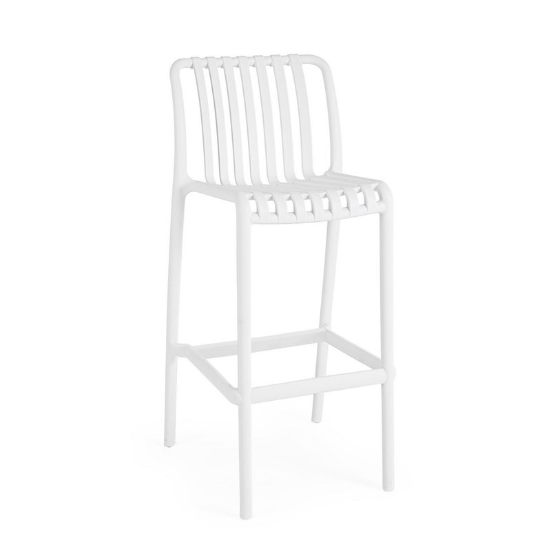 Zestaw 2 krzeseł ogrodowych z polipropylenu odpornego na promieniowanie ultrafioletowe, kolor biały