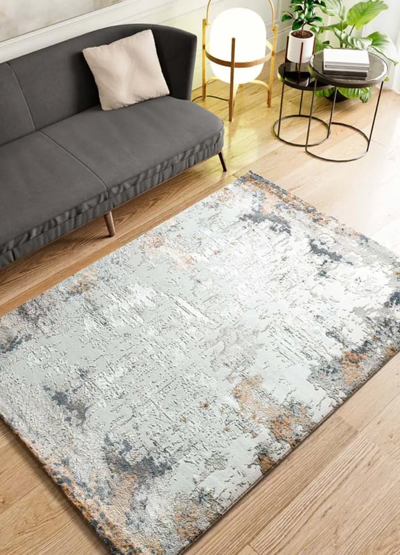 Dywan wewnętrzny prostokątny, wielokolorowy, 134 x 200 cm, KEOPS abstrakcyjny z reliefem - ATTICGO