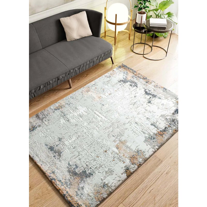 Dywan wewnętrzny prostokątny, wielokolorowy, 154 x 230 cm, KEOPS abstrakcyjny z reliefem - ATTICGO