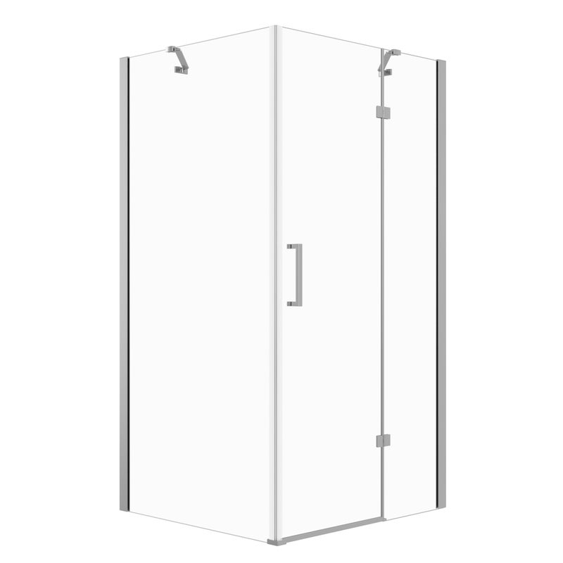 Kabina prysznicowa SEVANTE ROSA 90x90 kwadratowa uchylna chrom ze wspornikami 1 szt.