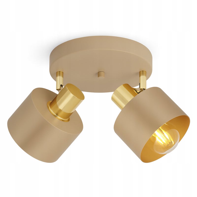 Lampa sufitowa Plafon Żyrandol Kaszmir Ecru Beżowa 485-EG2 Pokoju Sypialni