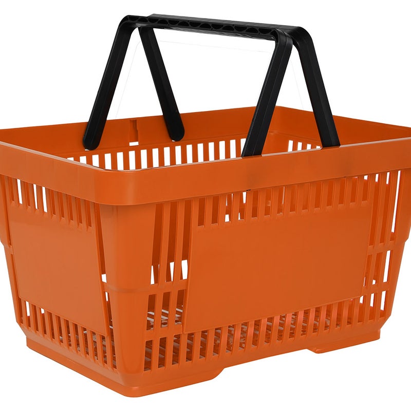 Koszyk zakupowy do przechowywania 2 rączki 22L pomarańczowy KTD