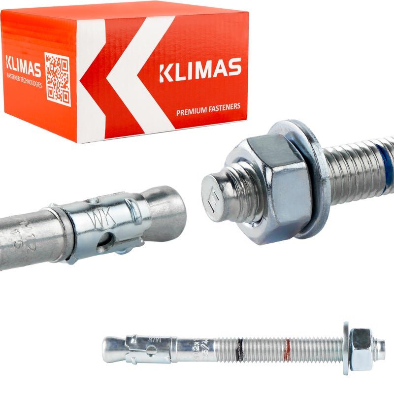 Kotwy mechaniczne do betonu Klimas LE-ZN 12x125 mm kotwy ekspresowe 25szt