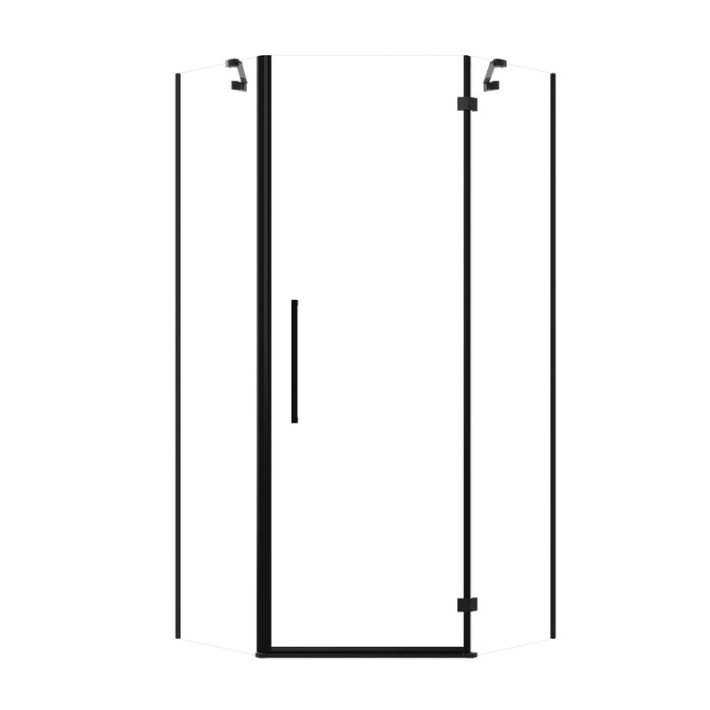 Kabina prysznicowa SEVANTE 80x80cm pięciokątna uchylna LEVANZO czarna 1 szt.