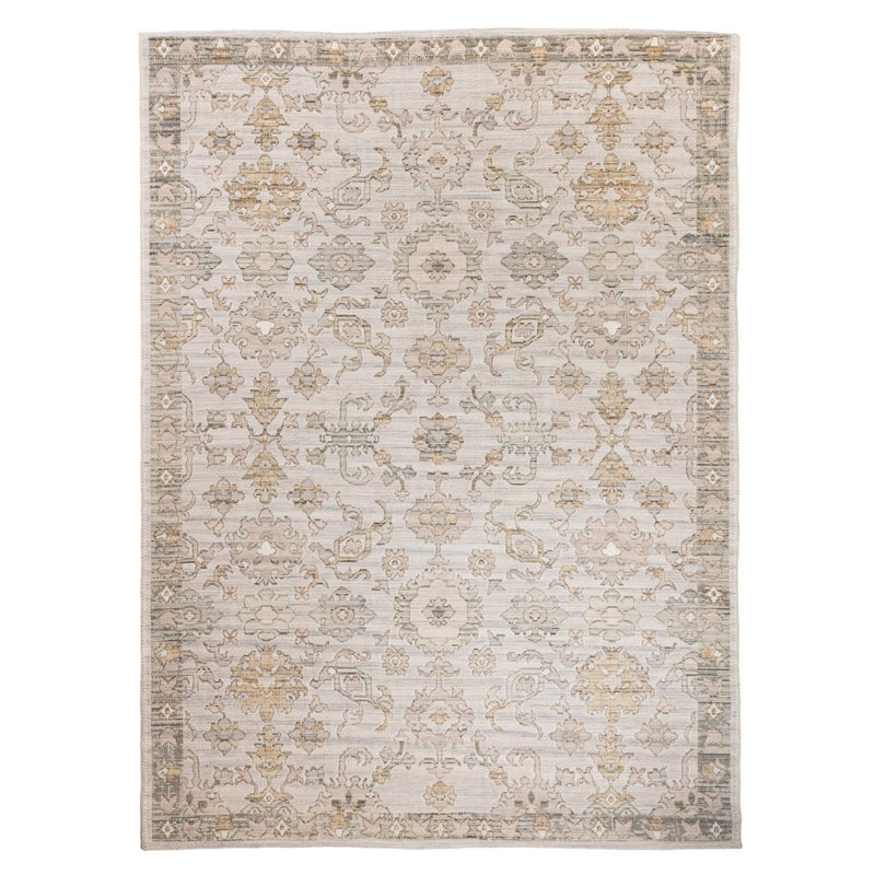 Dywan Wełniany Sahara 200x285 cm Ornament Vintage Beżowy