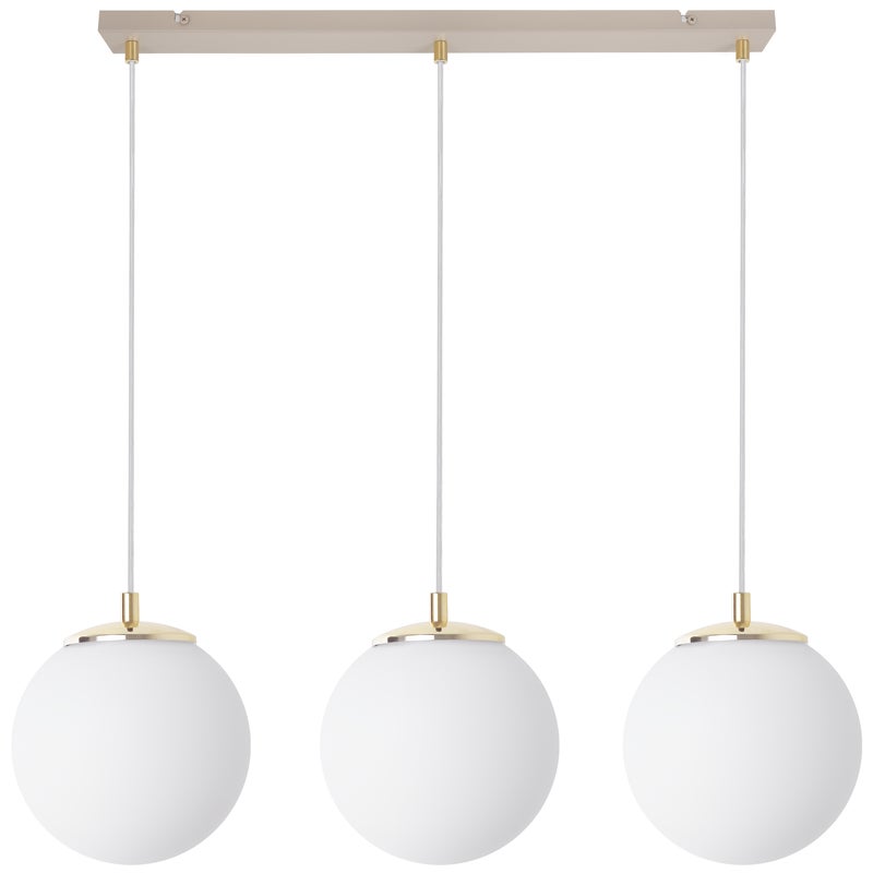 Lampa sufitowa wisząca Florence glamour 3xE14 kaszmirowy/biały/złoty Light Home LH