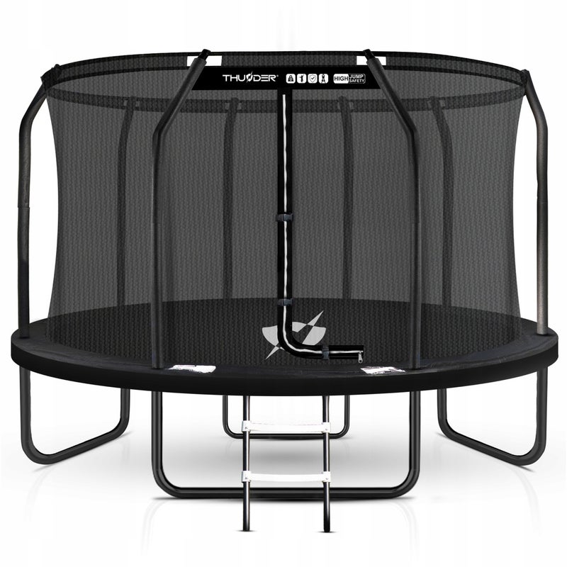 Trampolina ogrodowa THUNDER 12ft 366 cm z siatką i drabinką dla dzieci