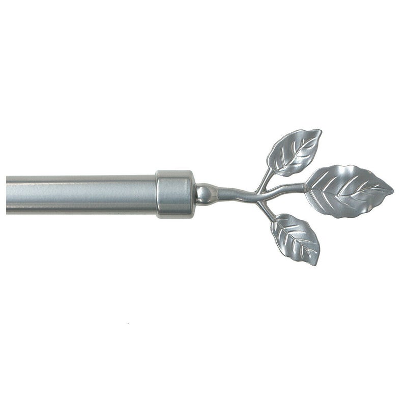 Karnisz Żelazko Rozsuwany Karnisz Kółka Liście 160-300 Cm Szary