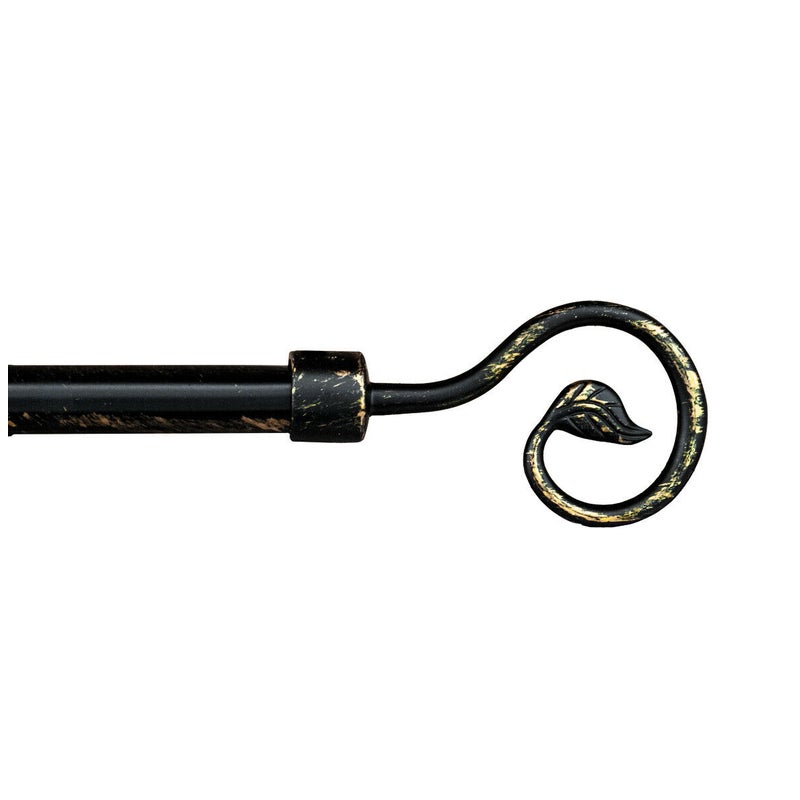 Karnisz Żelazko Rozsuwany Karnisz Kółka Kręcone 120-210 Cm Szary