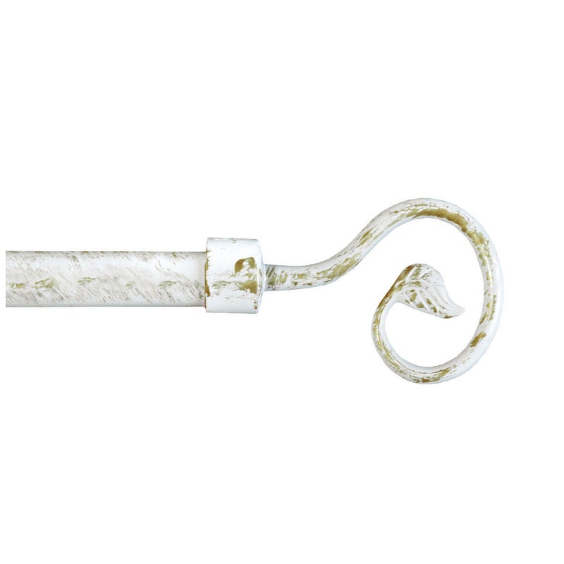 Karnisz Żelazko Rozsuwany Karnisz Kółka Kręcone 120-210 Cm Shabby Chic