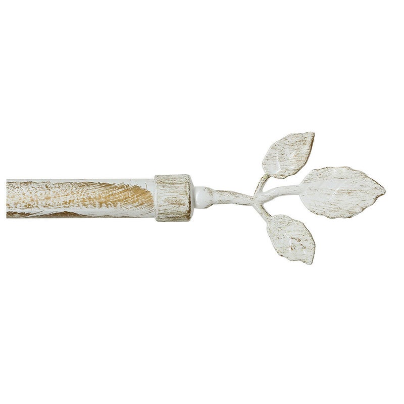 Karnisz Żelazko Rozsuwany Karnisz Kółka Liście 160-300 Cm Shabby Chic