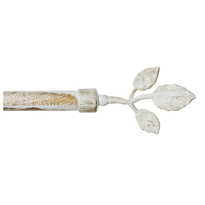 Karnisz Żelazko Rozsuwany Karnisz Kółka Liście 120-210 Cm Shabby Chic