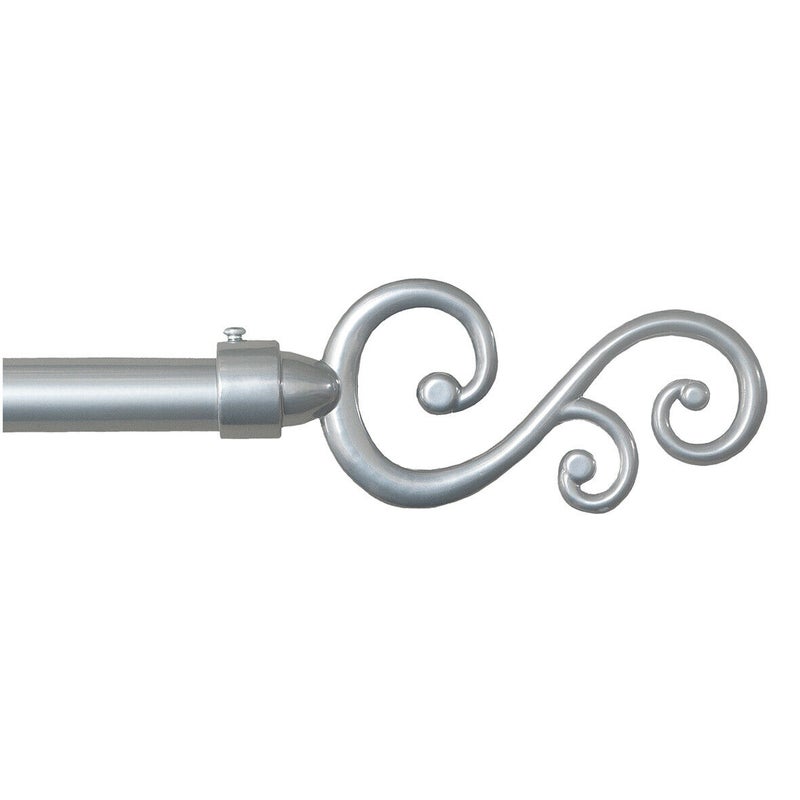 Karnisz Żelazko Rozsuwany Karnisz Kółka Spirale 160-300 Cm Szary