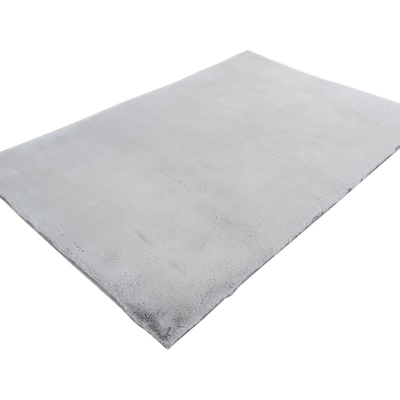 Dywan shaggy z długim włosiem z efektem futra - 160 x 230 cm - Szary - BUNNY