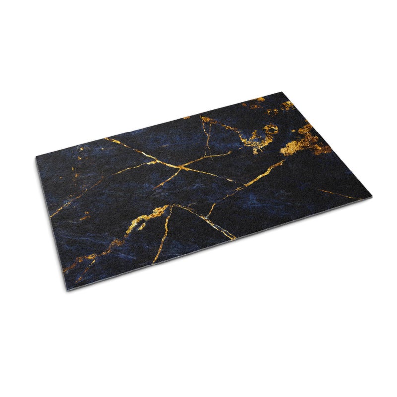 Wycieraczka zewnętrzna pod drzwi wejściowe 150x100 cm- Tulup - Granatowy marmur