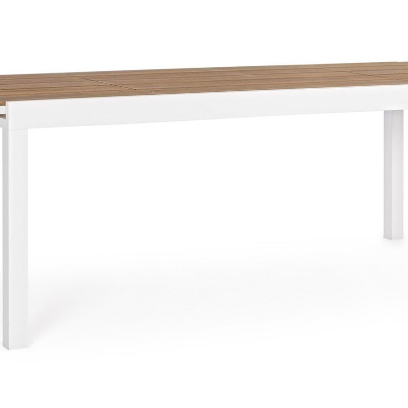 Rozkładany stół aluminiowy z blatem Polywood 200-300X95 Biały