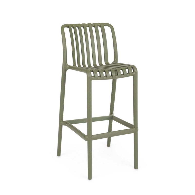 Zestaw 2 krzeseł ogrodowych z polipropylenu odpornego na promieniowanie UV, kolor zielony