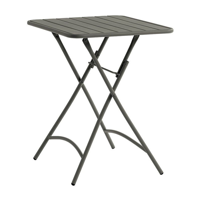 Kwadratowy składany stół ogrodowy 60 cm z metalu - Antracytowy szary - MIRMANDE od MYLIA