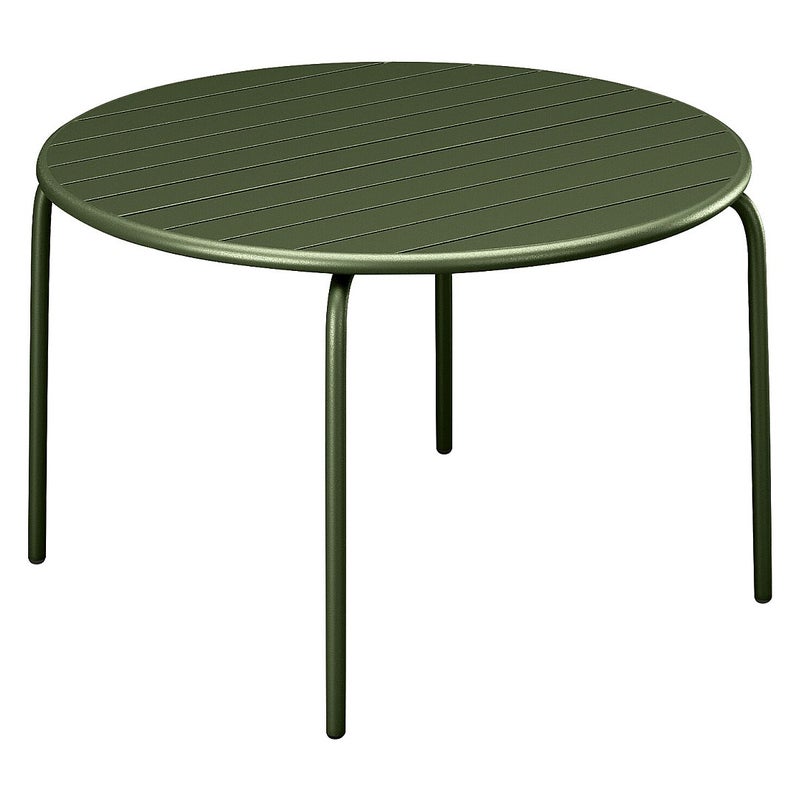 Okrągły stół ogrodowy Ø 130 cm metalowy - Khaki - MIRMANDE od MYLIA
