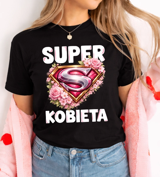Damska koszulka na prezent - SUPER KOBIETA