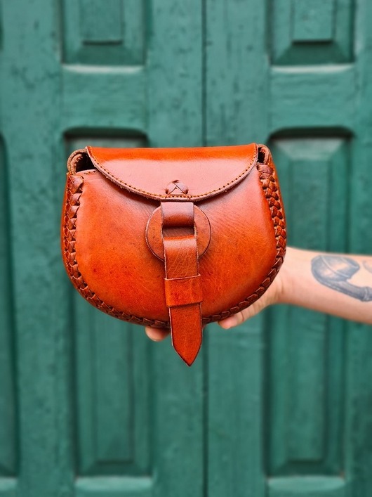 Torebka skórzana mała ręcznie robiona góralska Diego Simple