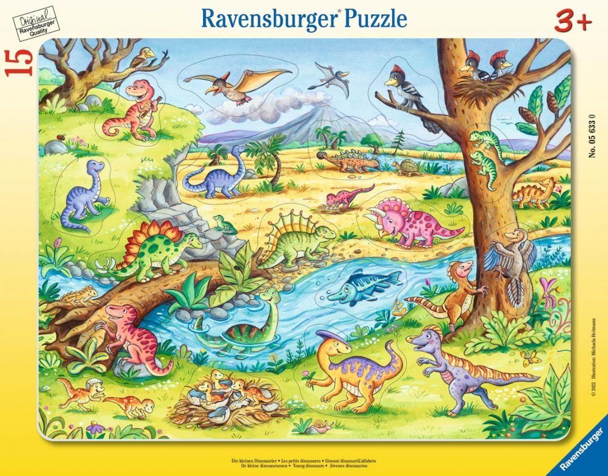Puzzle 15 Young Dinosaurs Where to Put It? Ravensburger - puzzle