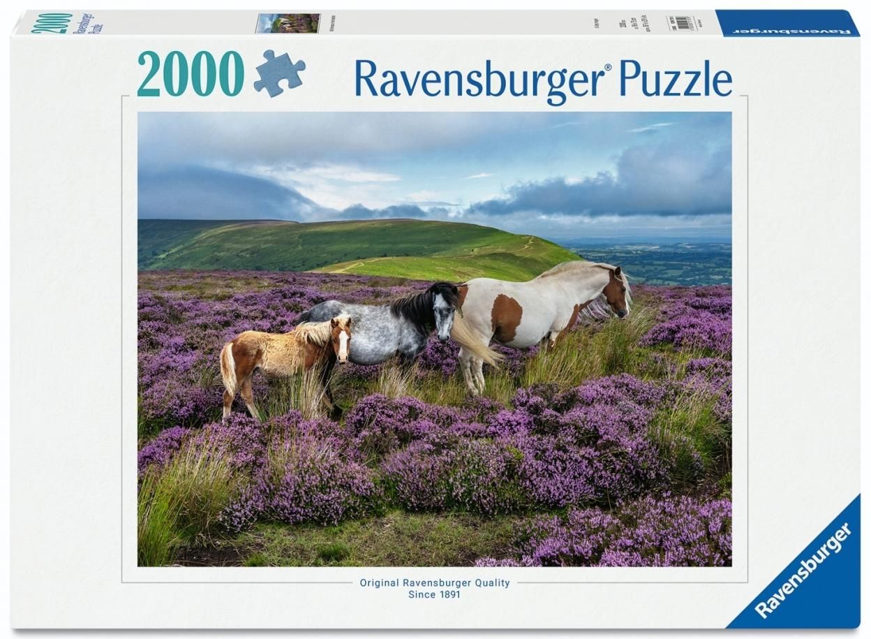 Puzzle 2000 Wild Horses in the Heather Ravensburger - puzzle