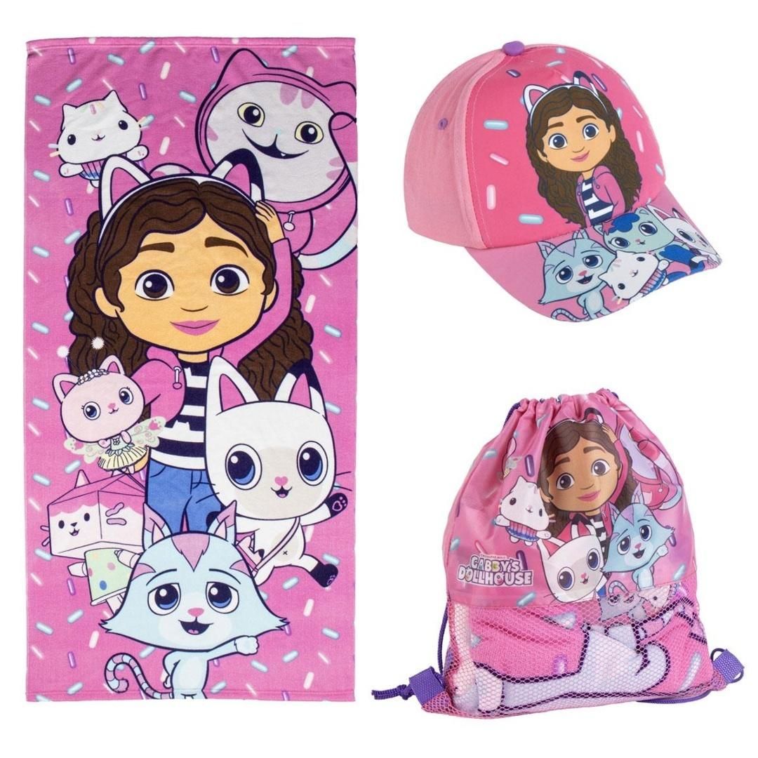Ręcznik, czapka, worek na ramiona Koci Domek Gabi