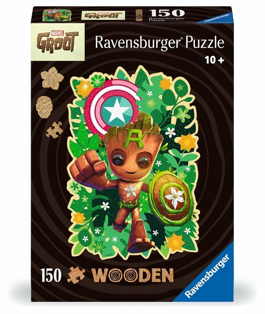 Puzzle 150 Marvel Groot Wooden Ravensburger - puzzle