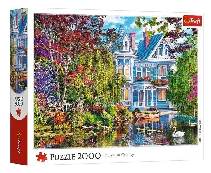 Puzzle 2000 Dom nad jeziorem Trefl - puzzle
