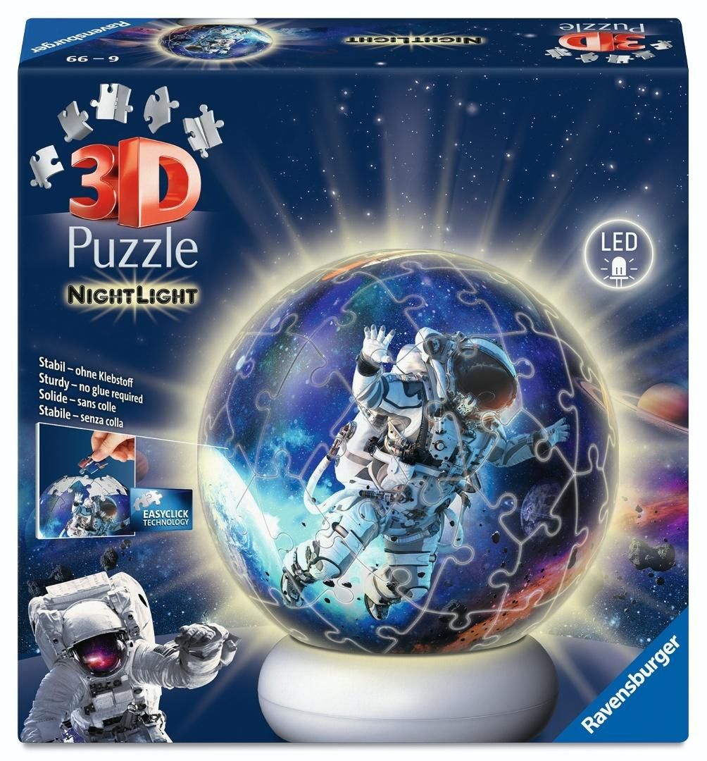 Puzzle 3d NightLight Astronauts in Space Ravensburger - puzzle
