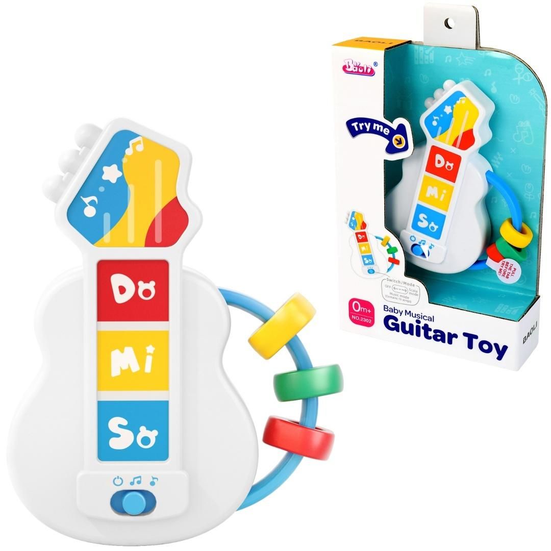 Gitara grzechotka muzyczna dla malucha Trifox
