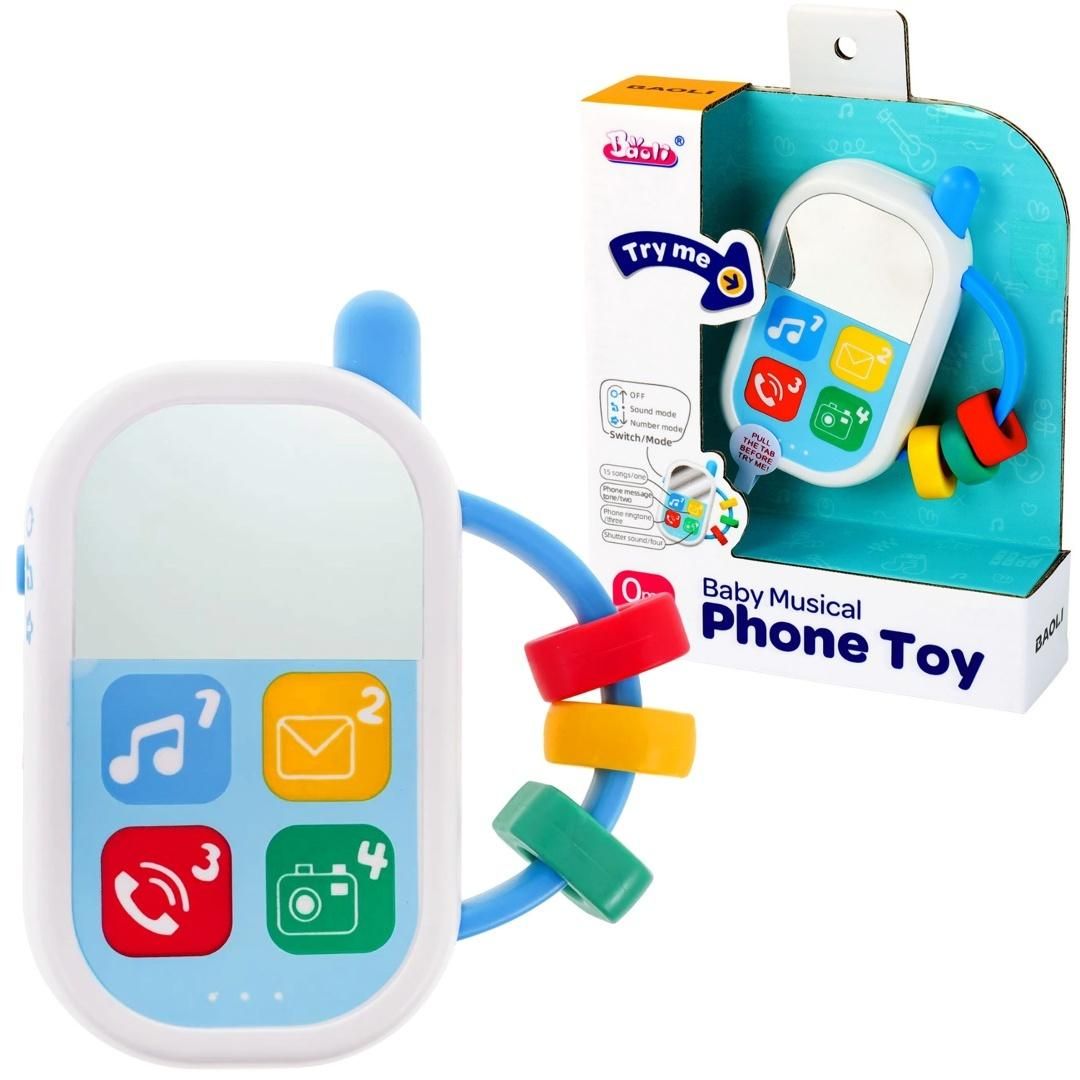 Telefon grzechotka muzyczna dla malucha Trifox