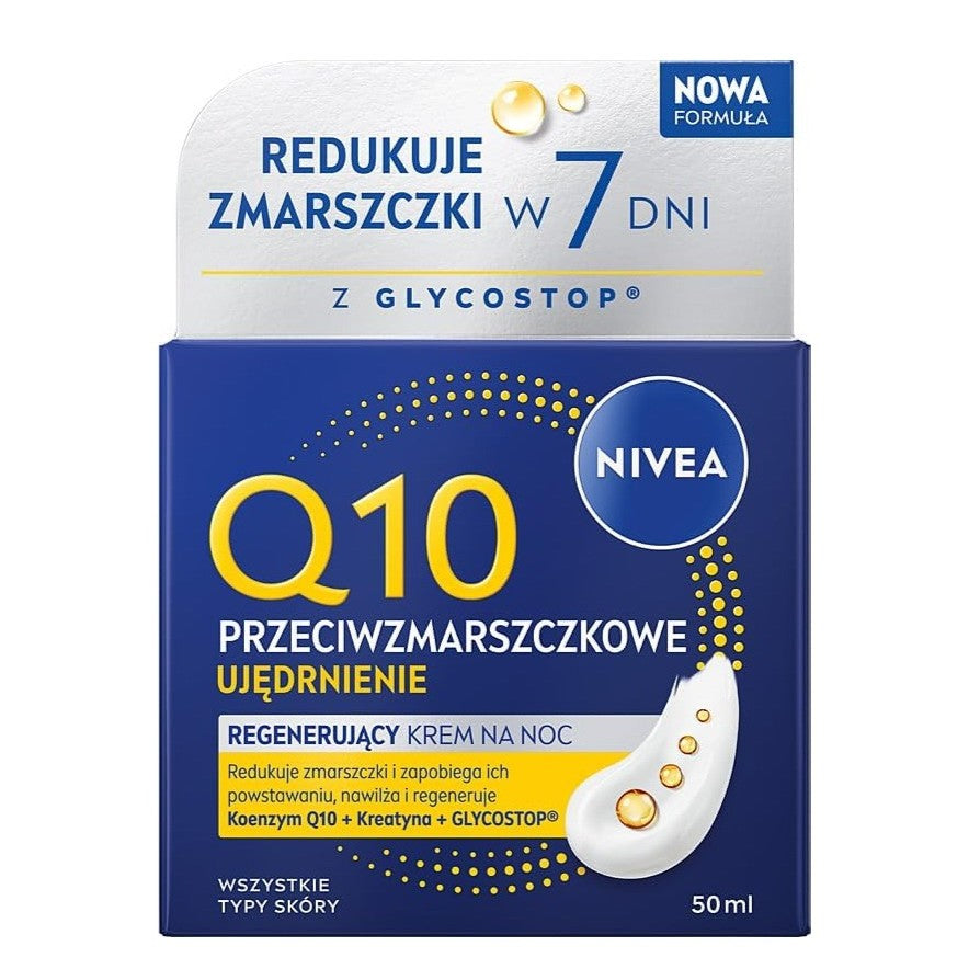 Nivea Q10 Przeciwzmarszczkowe ujędrnienie regenerujący krem na noc 50ml