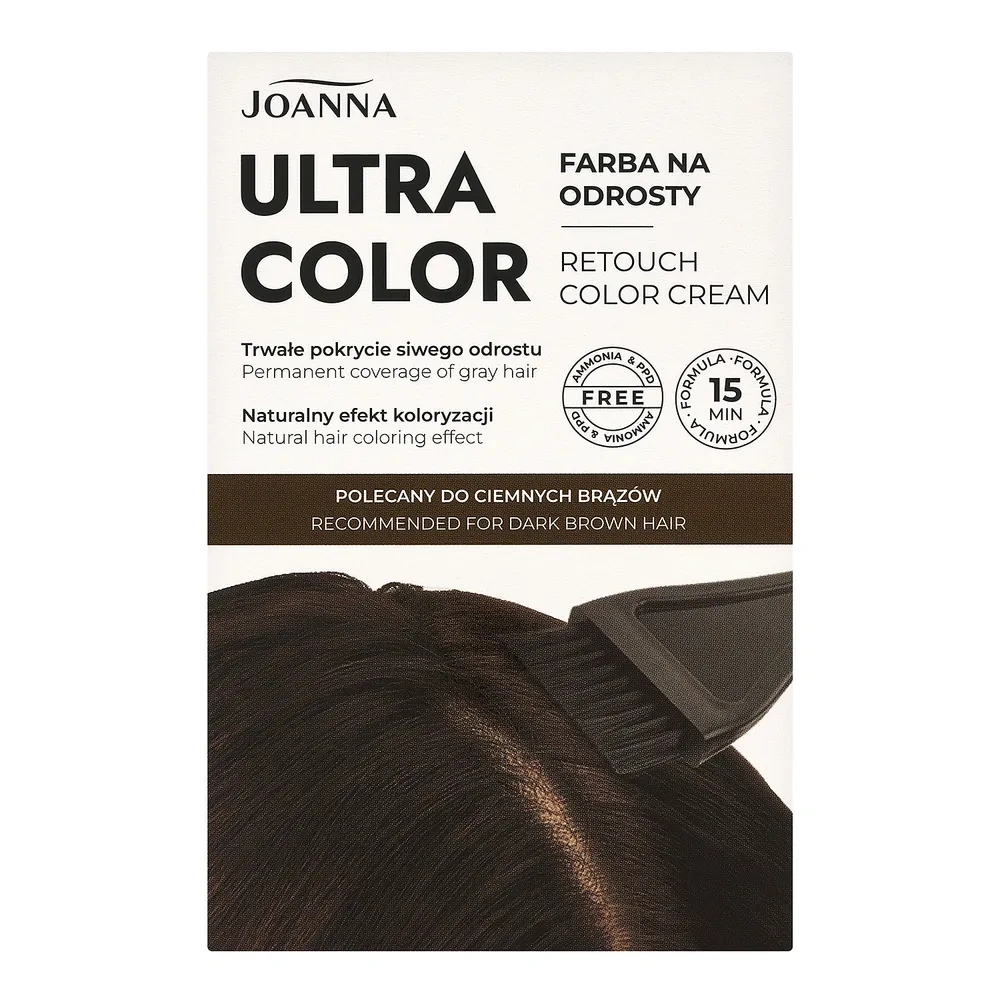 Joanna Ultra Color farba na odrosty do ciemnych brązów