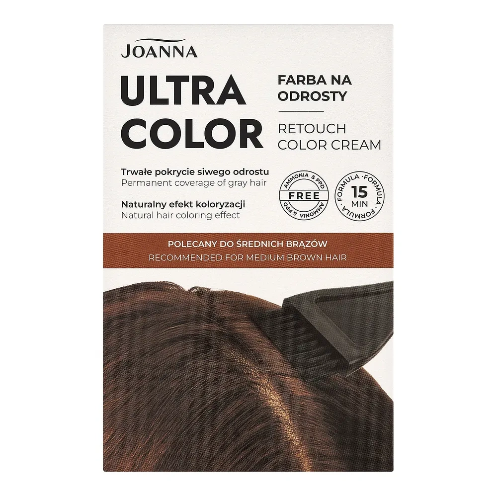 Joanna Ultra Color farba na odrosty do średnich brązów