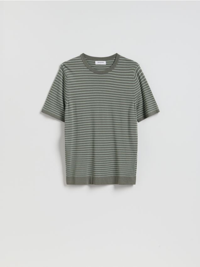 Reserved - Sweter z krótkim rękawem - zielony