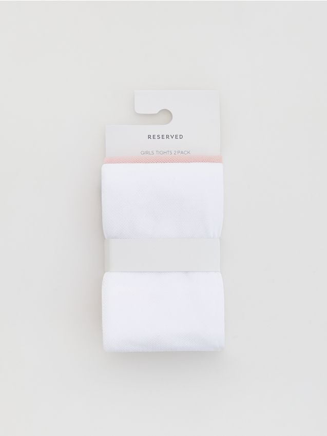 Reserved - Rajstopy z mikrofibry 20 DEN 2 pack - biały