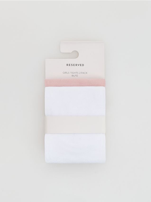 Reserved - Rajstopy z mikrofibry 20 DEN 2 pack - biały