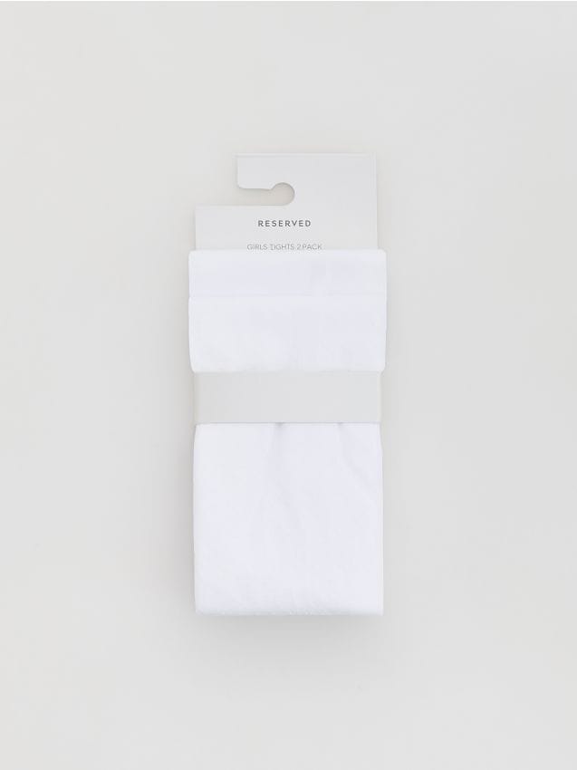 Reserved - Rajstopy z mikrofibry 40 DEN - biały