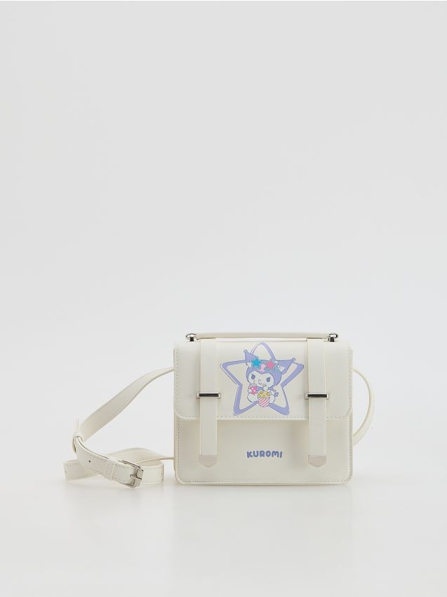Reserved - Torebka listonoszka Kuromi - złamana biel