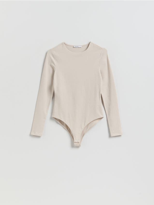 Reserved - Gładkie body - beżowy