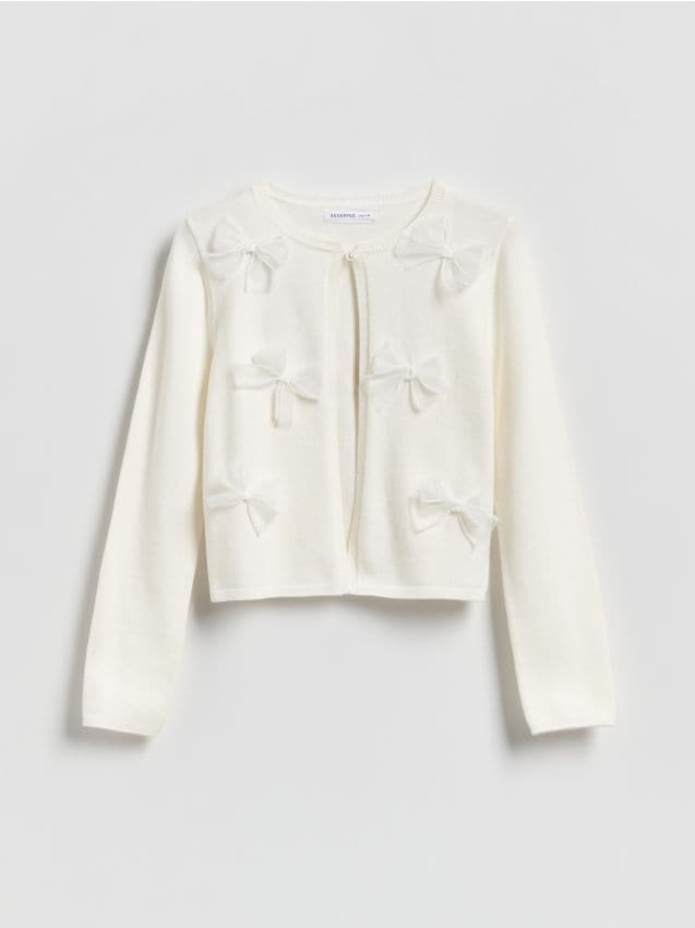 Reserved - Kardigan z wiskozą - złamana biel