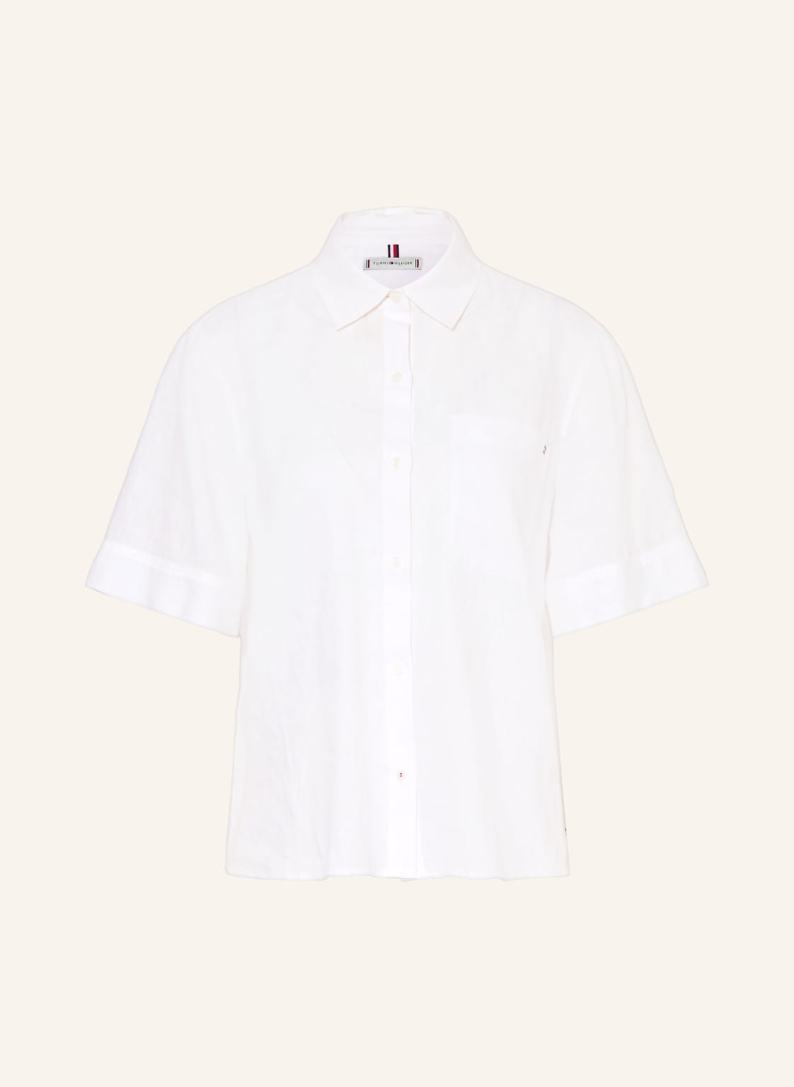 Tommy Hilfiger Bluzka Z Lnu weiss