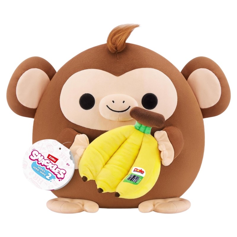 Zuru Snackles Core Plush S2 Maskotka Miękka Pluszak Pluszowa Zabawka 35 Cm. Małpa