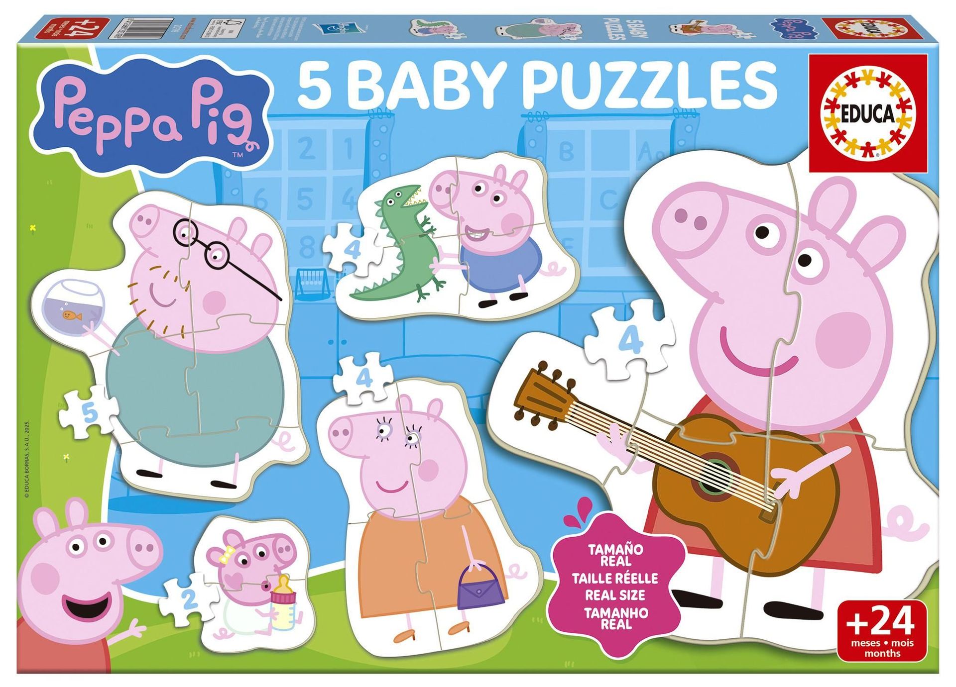 Puzzle Baby 5w1 Świnka Peppa 113783 Educa - puzzle