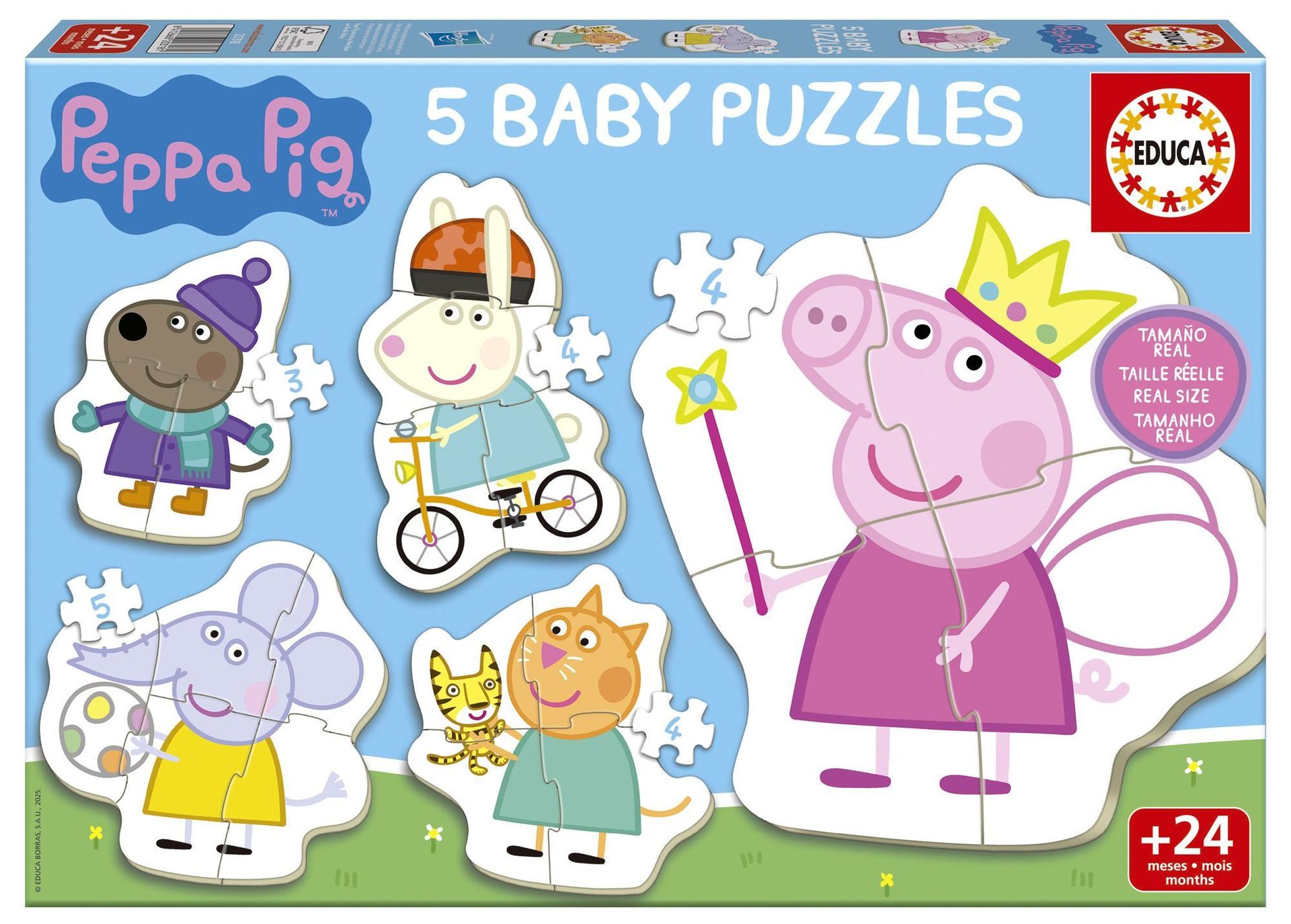 Puzzle Baby 5w1 Świnka Peppa 113782 Educa - puzzle