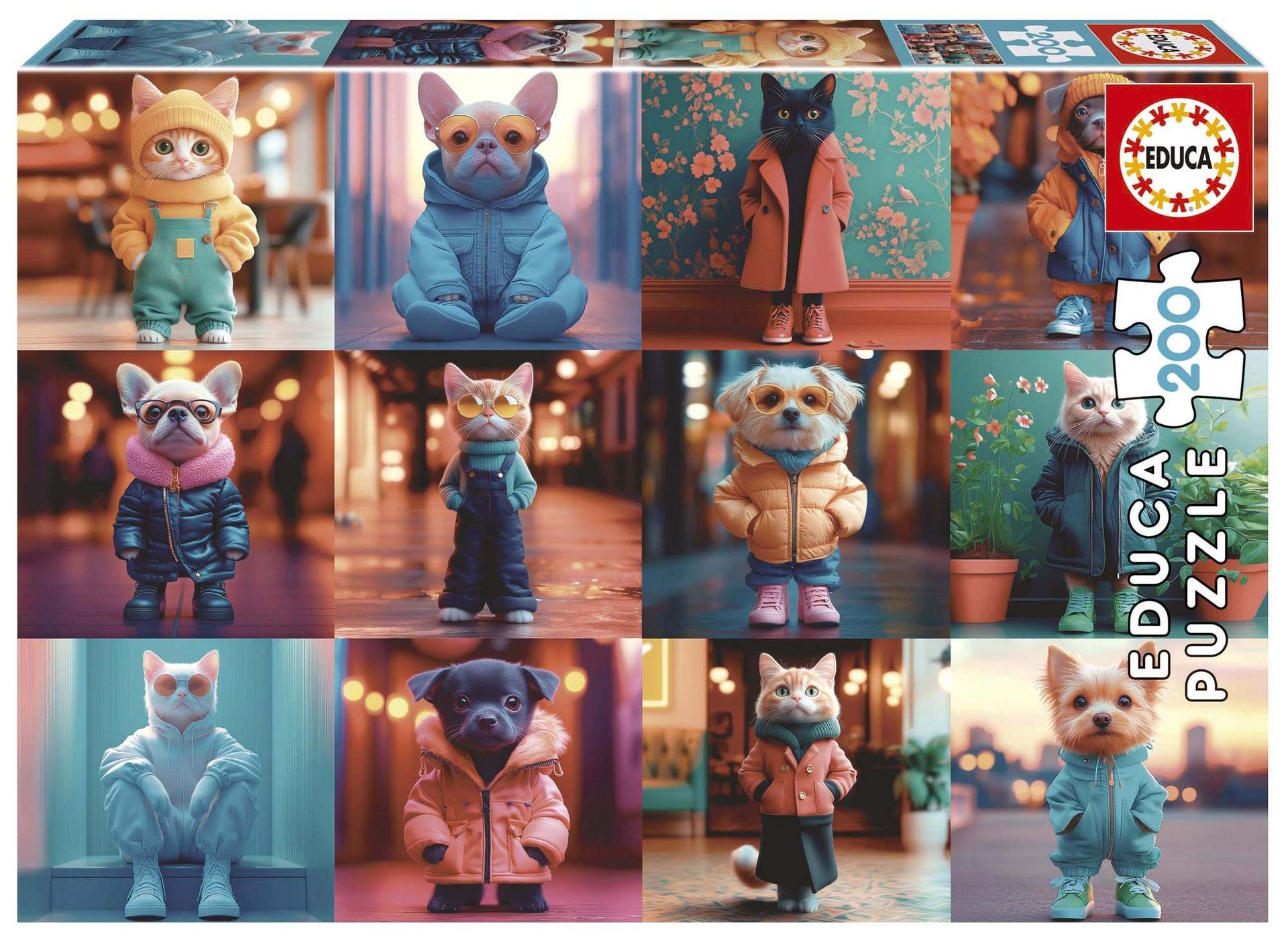 Puzzle 200 Moda wśród zwierząt 113461 Educa - puzzle