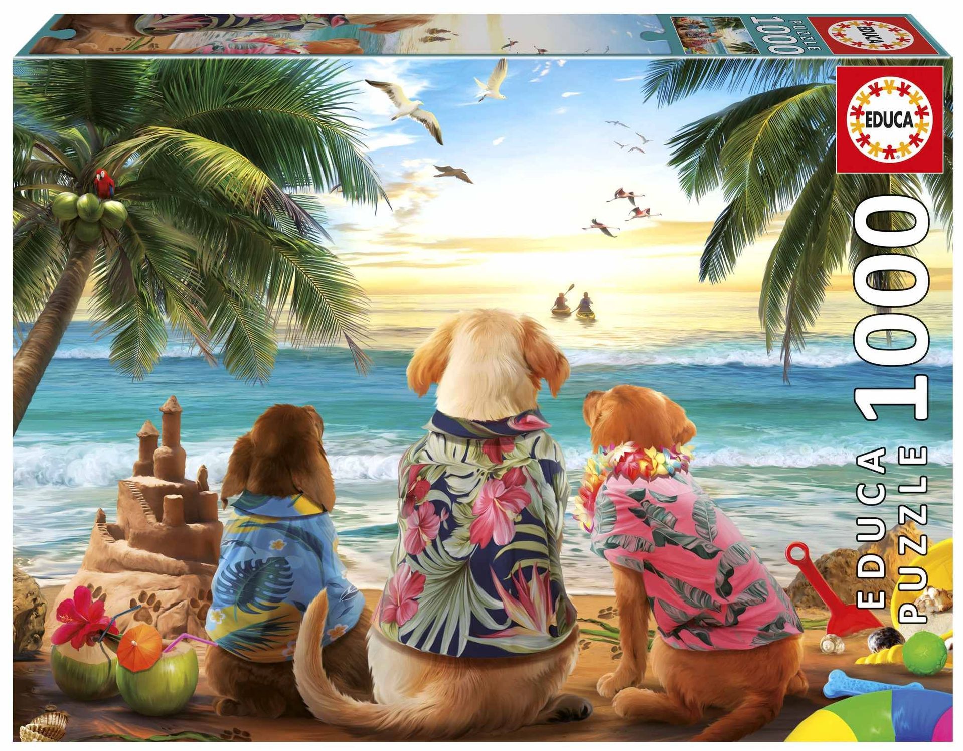 Puzzle 1000 Psy na plaży 113797 Educa - puzzle
