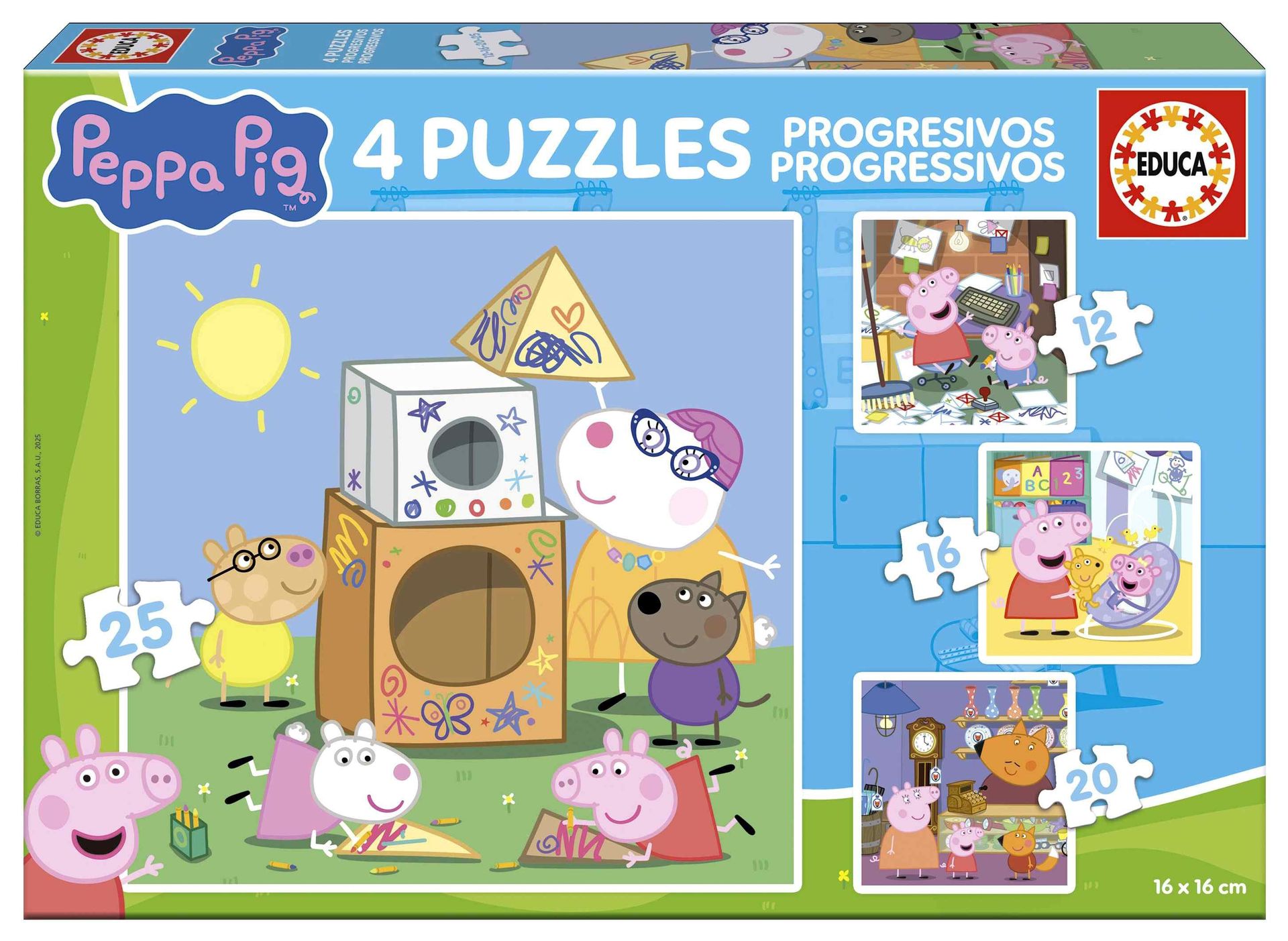 Puzzle 4w1 Świnka Peppa 113786 Educa - puzzle